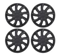 Tapa de Cubo Rue de la Rue Cubierta de la Tapa del Cubo 4pcs Black Aerodinámico Durable ABS Snapt In Instalación fácil Capa Protectora del Cubo de protección para automóviles