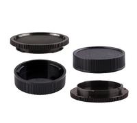 Tapa de cuerpo de cámara LR y cubierta de lente trasera compatible con Leica R50 R3 R5 SL2 con lente LR de montaje R, 2 juegos