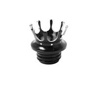 Tapa De Depósito Combustible Y Aceite Estilo Corona para Motocicletas para H&Arley: Tapón Gasolina Ventilado para Sportster 1200 XL 883, Road King FLHR, Softail, Dyna Touring(Black and Chrome)