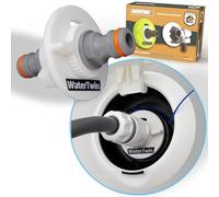 Tapa de depósito de agua con conexión para sistema Gardena para caravana con función de rebosadero y doble acoplamiento de manguera., Passend für Tankdeckel 2-Pin D:78mm, gris, 1