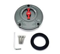 Tapa De Depósito De Combustible CNC Para Motocicleta Cubierta De Aceite Y Gasolina Para YZF R3 R25 R6 R1 R125 250 2010-2023 POMPOMPUR(Grey Red)