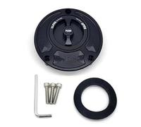 Tapa De Depósito De Combustible CNC Para Motocicleta Cubierta De Aceite Y Gasolina Para YZF R3 R25 R6 R1 R125 250 2010-2023 POMPOMPUR(Black)