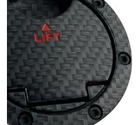 Tapa de depósito STR8 look carbono compatible con Yamaha Aerox 50 | Incluye juego de llaves, ref. STR-510.00/CA compatible con MBK Nitro 50 desde 1999, Aprilia Area 51 50