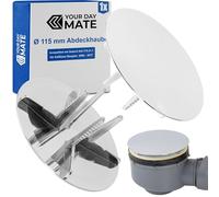 Tapa de desagüe de Ducha, Ø 115 mm, Compatible con desagües Geberit Uniflex del año de Modelo 2006-2017, Recambio para 243.775.21.1 y 150275211, Tapa de desagüe de Plato de Ducha D90
