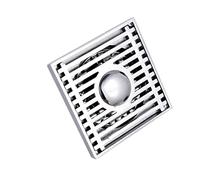 tapa de desagüe de ducha, Desagüe de Piso Desagües de Ducha de Latón Cromado Accesorio de Baño Cubierta Cuadrada Colador de Cabello Balcón Desagüe del Fregadero Dorado 10 X 10 cm / 4 X 4 Pulgadas (Col