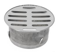 Tapa de desagüe de suelo redonda de acero inoxidable, evita obstrucciones, para tapa de tubo de lluvia (Ø75 mm)