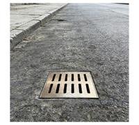 Tapa de Desagüe Exterior, Rejillas de Drenaje Placa Rejilla Tapa Desagüe Sótano Diseño Doble Orificios Acero Inoxidable para Patio, Jardín, Entrada Vehículos(30x20x2cm/11.8x7.9x0.8in)