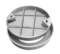 Tapa de desagüe redonda de acero inoxidable de 60 cm, tapa de boca oculta para exteriores, cubierta de acceso a la cámara de inspección para patios y jardines