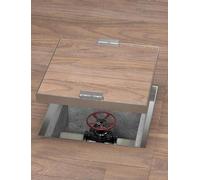 Tapa de drenaje de acero inoxidable con diseño oculto y asas de fácil agarre Recle S para calzadas, patios y pasarelas (500 x 500 x 50 mm)