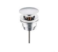 Tapa de drenaje de acero inoxidable de 66 mm con tapa de presión, función de clic clac para sistemas de drenaje de fregadero y bidé, tamaño de rosca de 1 1/4 pulgadas