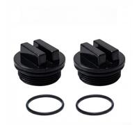 Tapa de drenaje de piscina roscada negra de 1.5 pulgadas con juntas tóricas para Hayward Sp1022cblk y para Pentair 190030, juego de seis piezas compatible con filtros Sta-rite (negro)