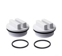 Tapa de drenaje de piscina roscada negra de 1.5 pulgadas con juntas tóricas para Hayward Sp1022cblk y para Pentair 190030, juego de seis piezas compatible con filtros Sta-rite (blanco)