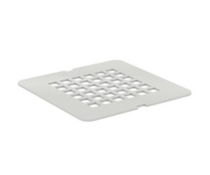 Tapa de drenaje estándar ideal para juego de drenaje de 90 mm, KV169FR, Color: Carrara blanco