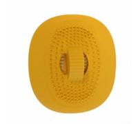 Tapa de drenaje para fregadero de baño, filtro de obstrucción de cabello de 35 mm, tapón de silicona antideslizante, diseño de válvula abatible segura que atrapa los desechos del cabello (amarillo)