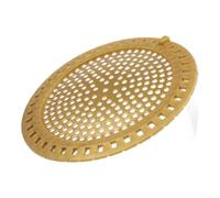 Tapa de drenaje redonda con acabado dorado de 12,5 cm de acero inoxidable para fregadero ducha tina resistente a la corrosión Protector de filtro de desechos (dorado)