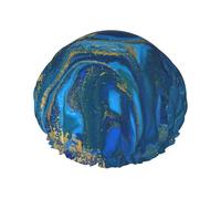 Tapa de ducha impermeable de gran tamaño del mármol abstracto de la impresión de piedra para las mujeres y los hombres otra vez