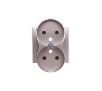 Tapa de enchufe doble con embellecedores Simon 54 DGZ2MZP/43