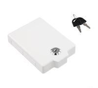 Tapa de enchufe impermeable con cerradura y llaves para panel central de aire acondicionado, diseñada para evitar el acceso accidental y proteger contra daños por agua (blanco)