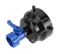 Tapa de enjuague para sistema de residuos RV con carcasa ABS, boquilla de copo de nieve de 6 vías y válvula de control de flujo de 90 grados para limpieza de tuberías de manguera de alcantarillado