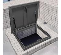 Tapa de escotilla de Techo de aleación de Aluminio con Elevador de Resorte de Gas, solución Duradera de Acceso Comercial a azoteas para pozos de Ventanas de sótanos y bodegas.