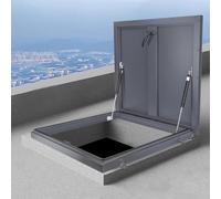 Tapa de escotilla de Techo Resistente a la Intemperie con manija y amortiguadores de Gas - Acceso al ático con Cerradura, ventilación de tragaluz para sótanos y áticos, s