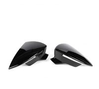 Tapa de espejo para asiento Leon para ST para Cupra 6F de fibra de carbono con aspecto de espejo de repuesto para espejo lateral de puerta (negro brillante) (negro brillante)