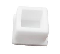 Tapa de extremo caucho silicona cuadrado hueco, inserto tipo T, tapón sellado blanco y negro, blindaje tubo(White,11.6mm)
