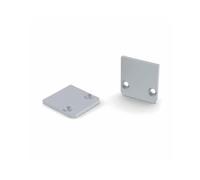 Tapa de extremo de aluminio anodizado para perfiles Sl15 Fl sin agujero para cable, plateado