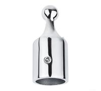 Tapa de extremo de ojo de acero inoxidable 316 para rieles de soporte de toldo superior Bimini, tapa deslizante de yate, espejo pulido, se adapta a tubos de 22 mm y 25 mm, doble tamaño, cabeza redonda