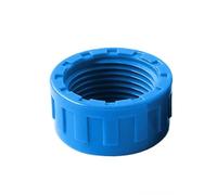 tapa de extremo externo Tapón hembra de PVC, conector tubería 20 mm a 63 for riego jardín, color blanco, gris y azul, 1 unidad(Blue,50mm)