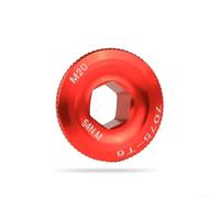 Tapa de fijación de manivela de aleación de aluminio 7075 M15/18/19/20 para fijación segura a bielas de bicicleta con conector M10 (rojo M20)