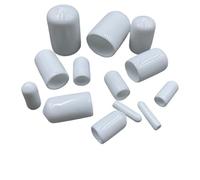 Tapa de goma, funda protectora, tapas de extremo, tapones de silicona, tapón de plástico, blanco, transparente, tamaño 1,3mm-90mm(White,A2.5mm-B15mm 200Pcs)