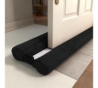 Tapa de Grietas de Puerta - Aislante de Ruido, Viento y Frío, Reutilizable y Ajustable Longitud（76 a 91cm）, Ideal para Hogar, Oficina y Dormitorio, Color Negro