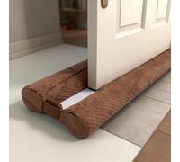 Tapa de Grietas de Puerta - Aislante de Ruido, Viento y Frío, Reutilizable y Ajustable Longitud（76 a 91cm）, Ideal para Hogar, Oficina y Dormitorio, Color Marrón