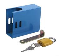Tapa de grifo de metal con cerradura para accesorios de agua externos e internos para reducir el riesgo de daños o no autorizados (azul)