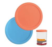 Tapa de hojalata de silicona - 2 piezas de ajuste de tamaño estándar para ollas - Cocina-Food Lata Tapa - Para Viajar, Camping, Picnic Cenefa Preparación de comidas Bebidas