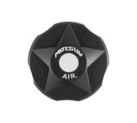Tapa de horquilla de aluminio para suspensión todoterreno, se adapta a MANITOU para FOX para DT para RockShox CNC aleación anodizada ligera de alta resistencia negro rojo 33 x 8,3 mm (negro)