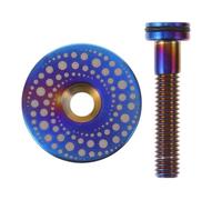 Tapa de Horquilla Delantera de Aleación de Titanio de Bicicleta | Acabado Suave y Brillante, Alta Resistencia Presión, Peso Ligero, para Bicicleta de Montaña y Bici