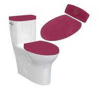 Tapa de inodoro antideslizante Juego de 2 juegos de fundas elásticas for asiento de inodoro, tapa lavable desmontable y duradera, tanque de agua, protección contra el polvo, Color sólido(A1)