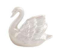 Tapa de inodoro - Asiento decorativo de cerámica de cisne, accesorio de baño hecho a mano, diseño de perno fijo, cubierta reutilizable para decoración del hogar, dormitorio, baño, hotel, oficina, RV