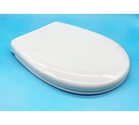 Tapa de Inodoro Compatible con Duravit Modelos: D-Code Basic y Duraplus | Bisagras de Acero Inoxidable | Caida Amortiguada | Desmontable para Limpieza | Alta Resistencia