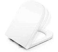 Tapa de Inodoro Compatible con Modelo Roca The Gap Square y Roca Cassandra | Bisagras de Acero Inoxidable | Caida Amortiguada | Desmontable para Limpieza | Alta Resitencia