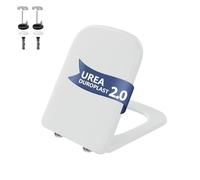 Tapa de inodoro con dispositivo automático de bajada E-Form Blanco, Asiento antibacteriano y resistente a UV, Tapa desmontable, Quick-Release para fácil limpieza, Urea-Duroplast, Capacidad de carga de