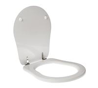 Tapa de inodoro diseñada para Axa Contea de madera de poliéster con cremallera inoxidable - Color: blanco - Cierre: normal