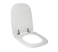 Tapa de inodoro diseñada para roca Giratoria de madera de poliéster con cremallera inoxidable - Color: blanco - Cierre: Raflojado (Soft Close)