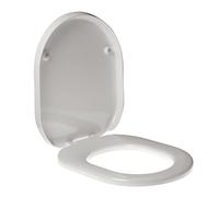 Tapa de inodoro para IDEAL STANDARD TONIC envolvente como original termoendurecible, color blanco, cremallera inoxidable