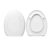 Tapa de inodoro Polis Catalano como original, cierre amortiguado, tapa de inodoro de plástico termoendurecible con bisagras de cierre suave, eje de inodoro, color blanco, fabricado en Italia