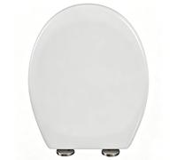 Tapa De Inodoro Redonda con Cierre Suave, Blanco Asiento De Baño Wc