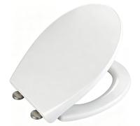 Tapa De Inodoro Redonda con Cierre Suave, Blanco Asiento De Baño Wc