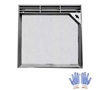 Tapa de Inspección Invisible Rectangular de Acero Inoxidable, Tapas de Arquetas con Abertura de Drenaje y Orificio de Elevación para Jardín, Entrada de Vehículos(30x30cm/12x12in)